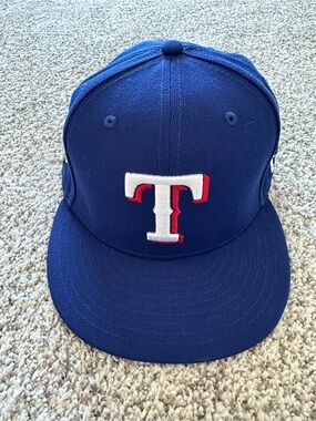 New Era Texas Rangers World Series 2023 MLB 59FIFTY Blue Cap Size 7 3/8